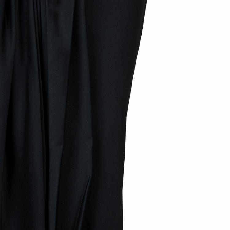 Pre Owned Jason Wu Black Pleated Front Midi Skirt M