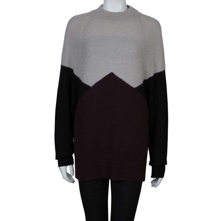 Pre Owned Jason Wu Color Block Knit Sweater L