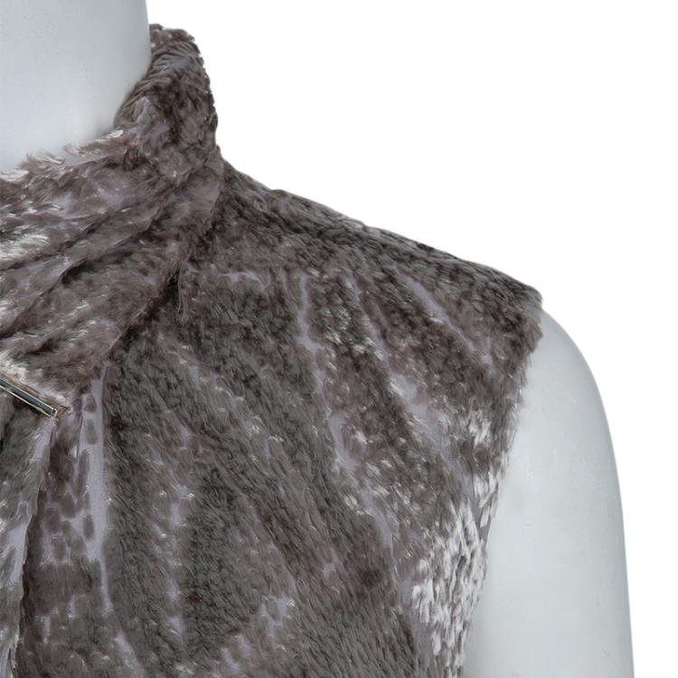 Pre Owned Jason Wu Grey Textured Sleeveless Top M