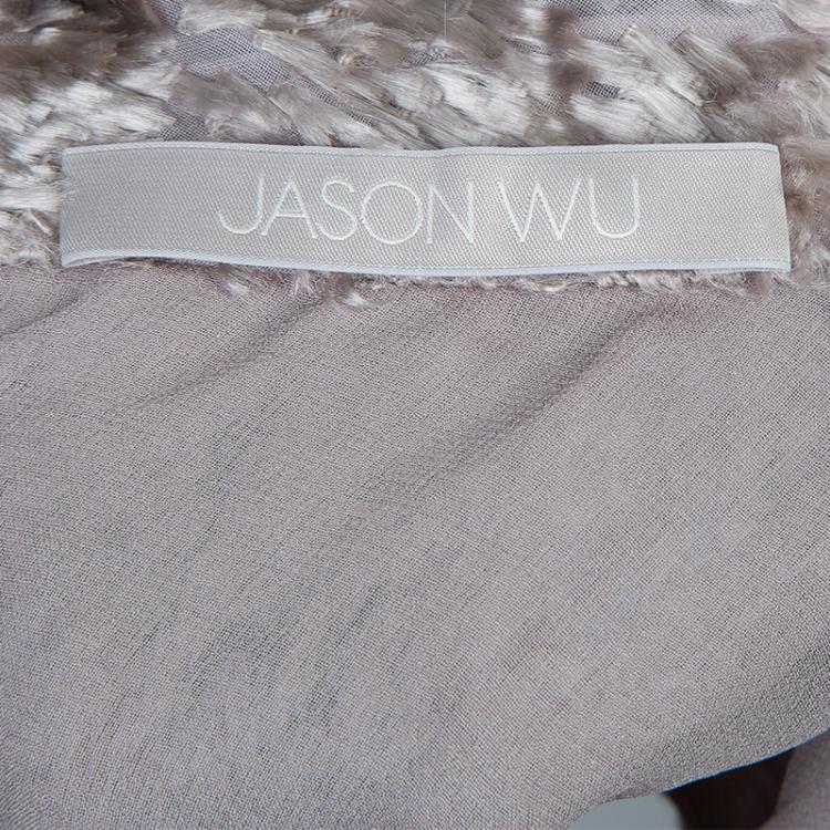 Pre Owned Jason Wu Grey Textured Sleeveless Top M