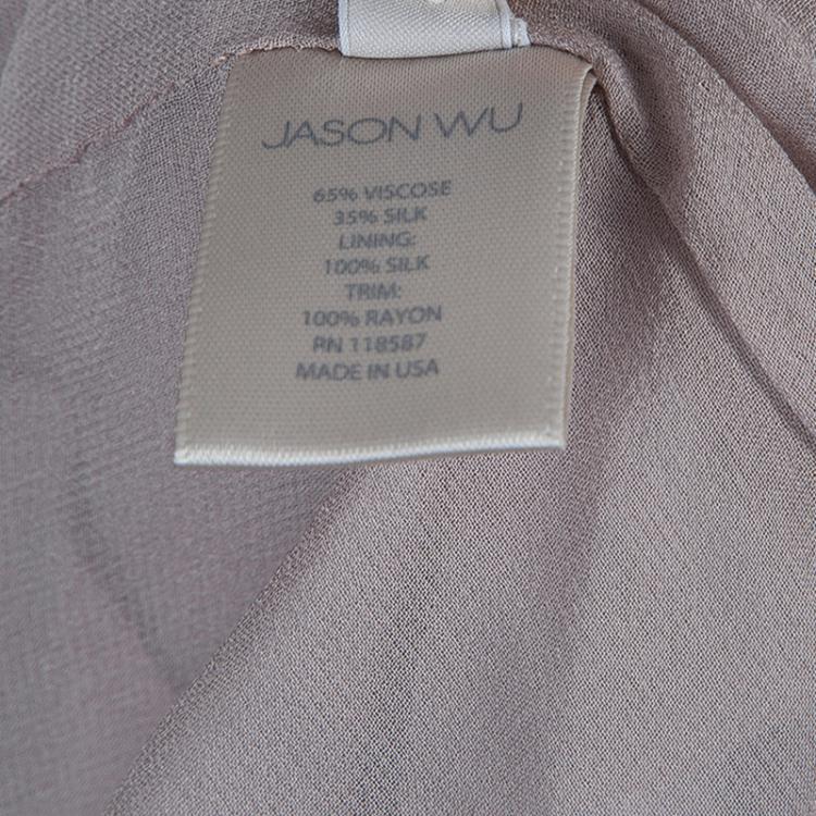 Pre Owned Jason Wu Grey Textured Sleeveless Top M