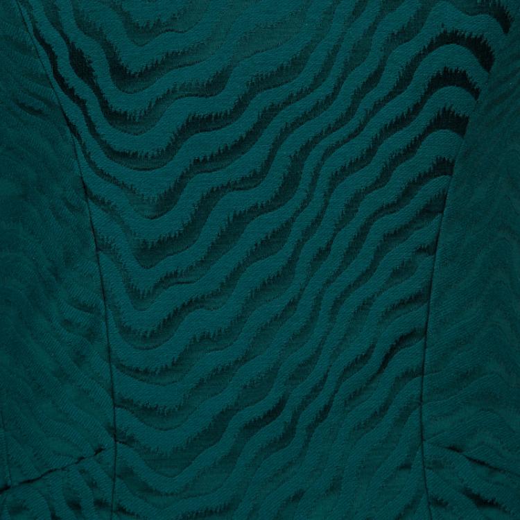 Pre Owned Jason Wu FA'14 Evergreen Jacquard Strapless Gown M