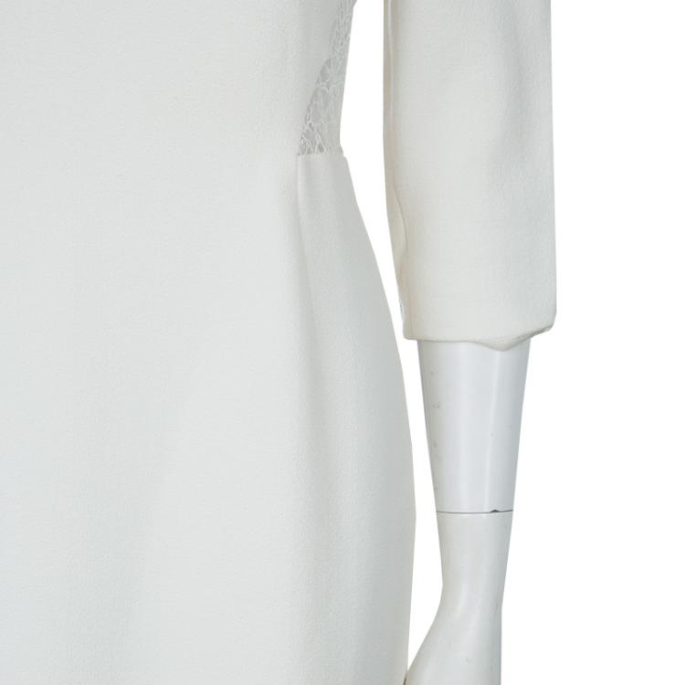 Pre Owned Jason Wu Resort'15 Off White Lace Insert Dress S