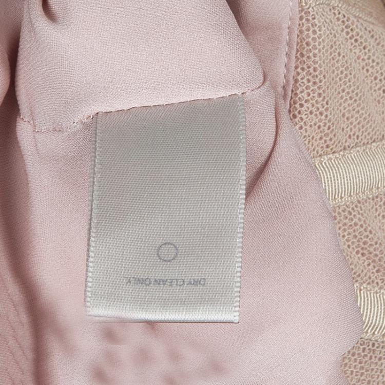 مملوكة مسبقًا Jason Wu Resort'15 Blush Pink Crinkled Chiffon Crossfront Backless Dress S