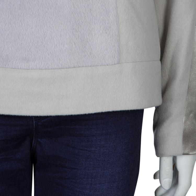 Pre Owned Jason Wu Pastel Grey Wool Top M