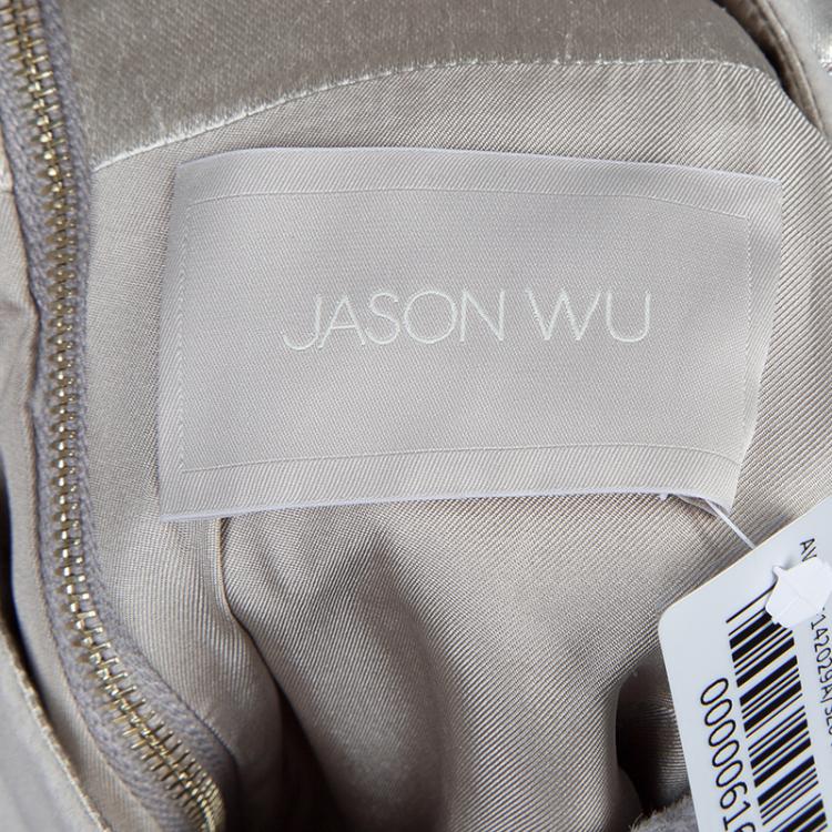 Pre Owned Jason Wu Pastel Grey Wool Top M