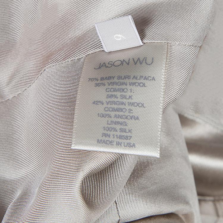 Pre Owned Jason Wu Pastel Grey Wool Top M
