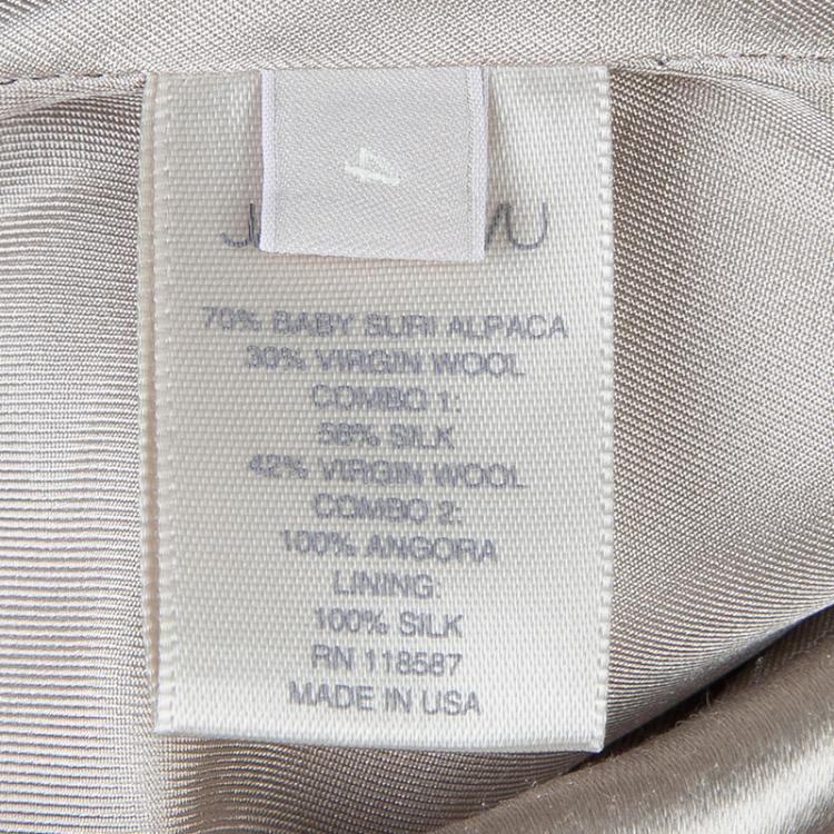 Pre Owned Jason Wu Pastel Grey Wool Top S