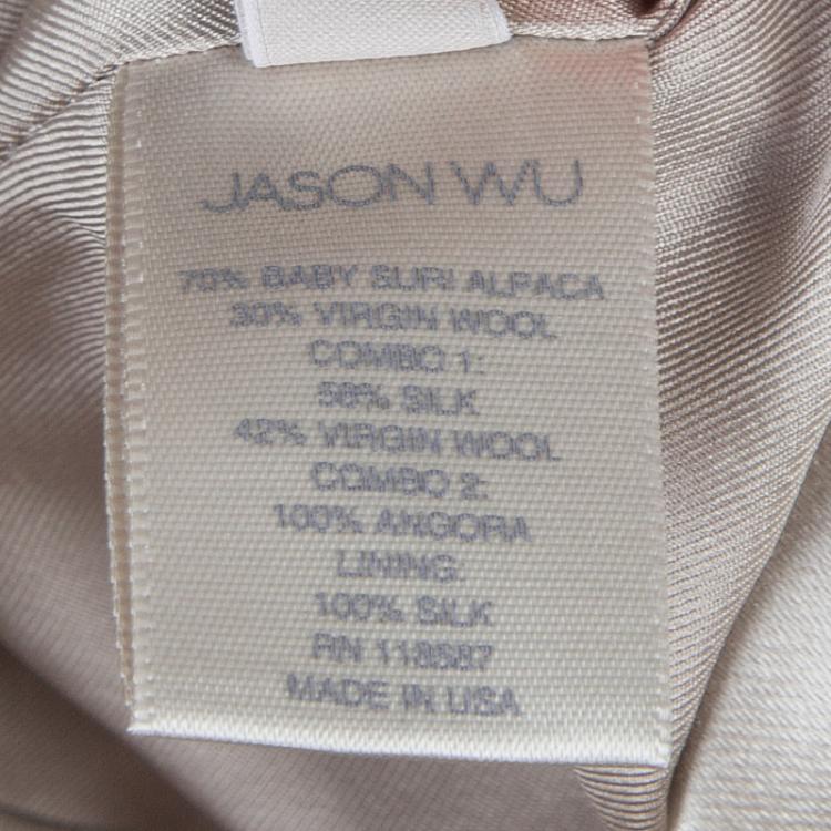 Pre Owned Jason Wu Pastel Grey Wool Top S