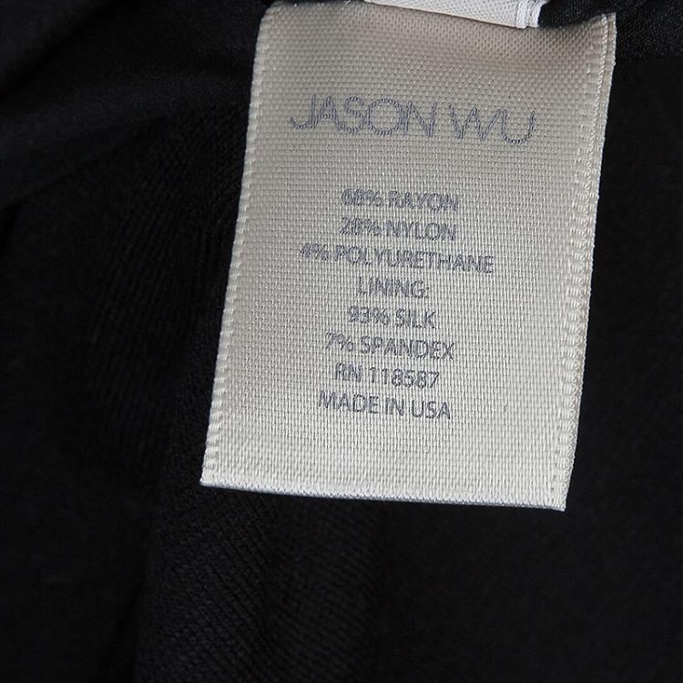 Pre Owned Jason Wu Black Knit Knee Length A-Line Skirt  L