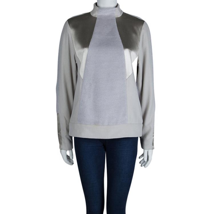 Pre Owned Jason Wu Pastel Grey Wool Jacket M