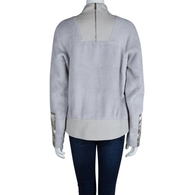 Pre Owned Jason Wu Pastel Grey Wool Jacket M
