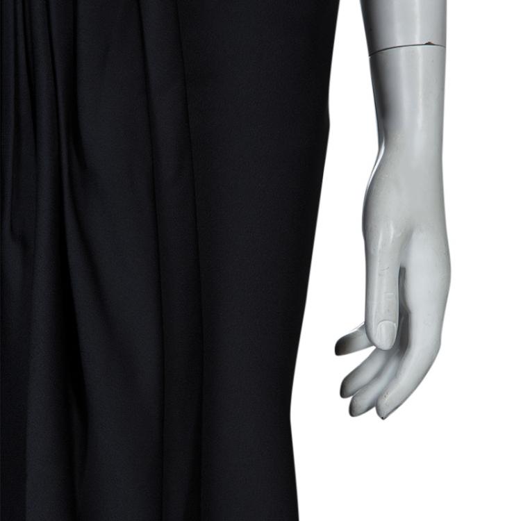 Pre Owned Jason Wu Black Pleated Front Midi Skirt  M