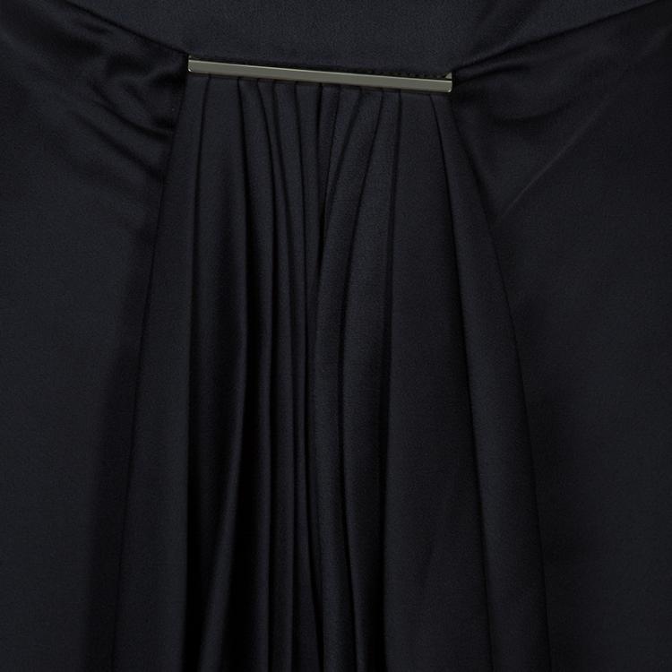 Pre Owned Jason Wu Black Pleated Front Midi Skirt  M