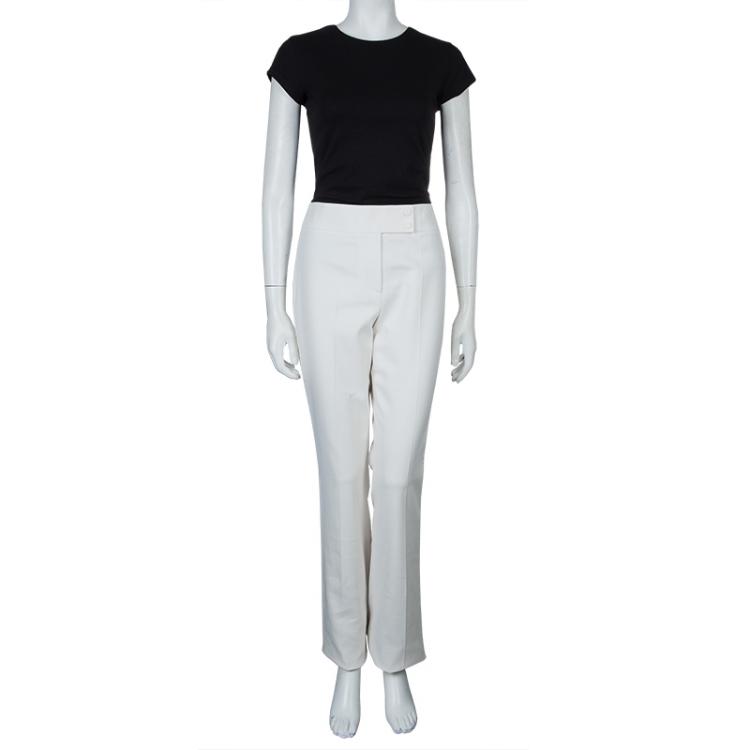 Pre Owned Jason Wu White Tailored Trousers M