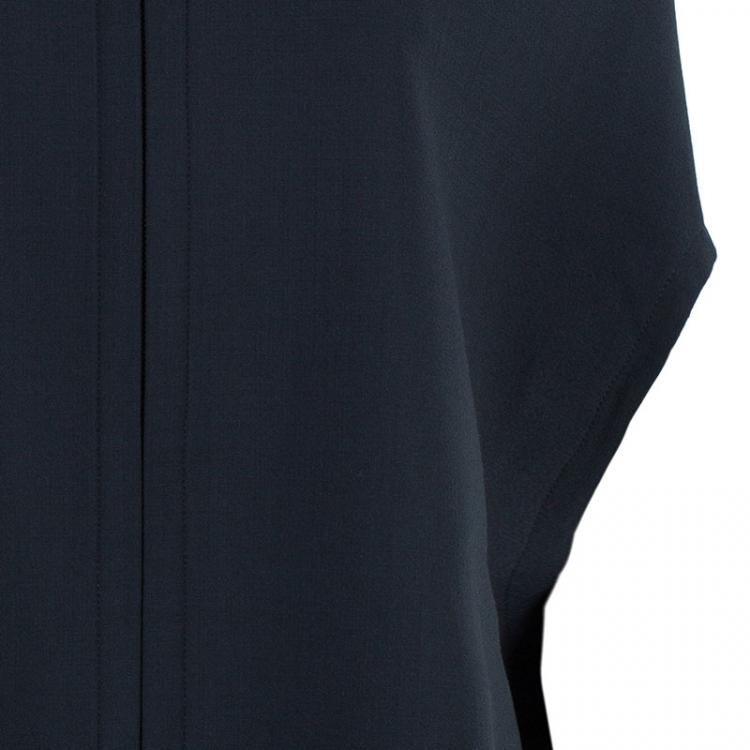 Pre Owned Jil Sander Charcoal Sleeveless Cocoon Coat XS