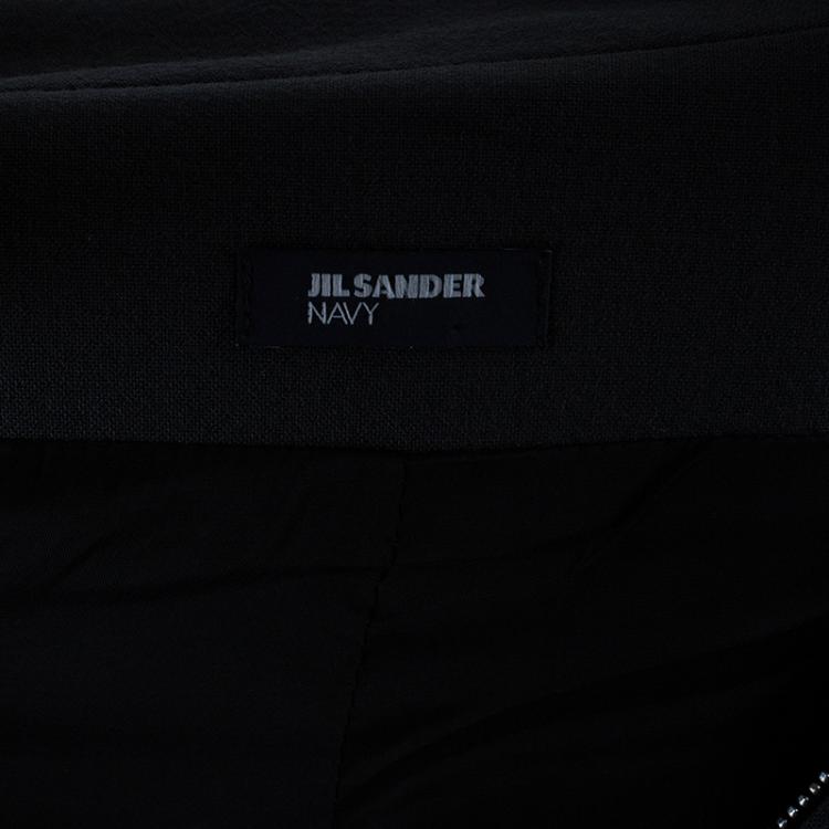 Pre Owned Jil Sander Charcoal Sleeveless Cocoon Coat XS