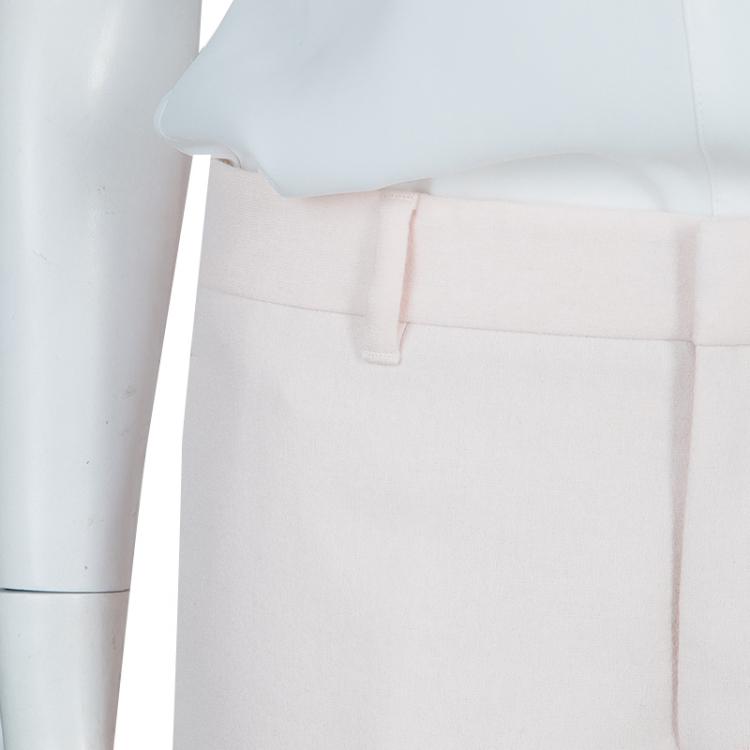 Pre Owned Jil Sander Powder Pink Wool Trousers XS