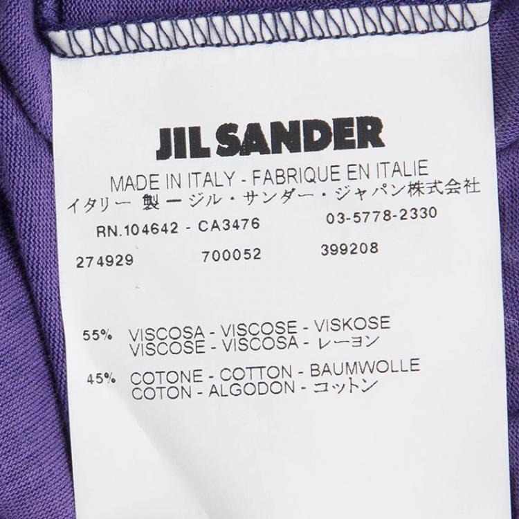 Pre Owned Jil Sander Purple Maxi Sleeveless Top L