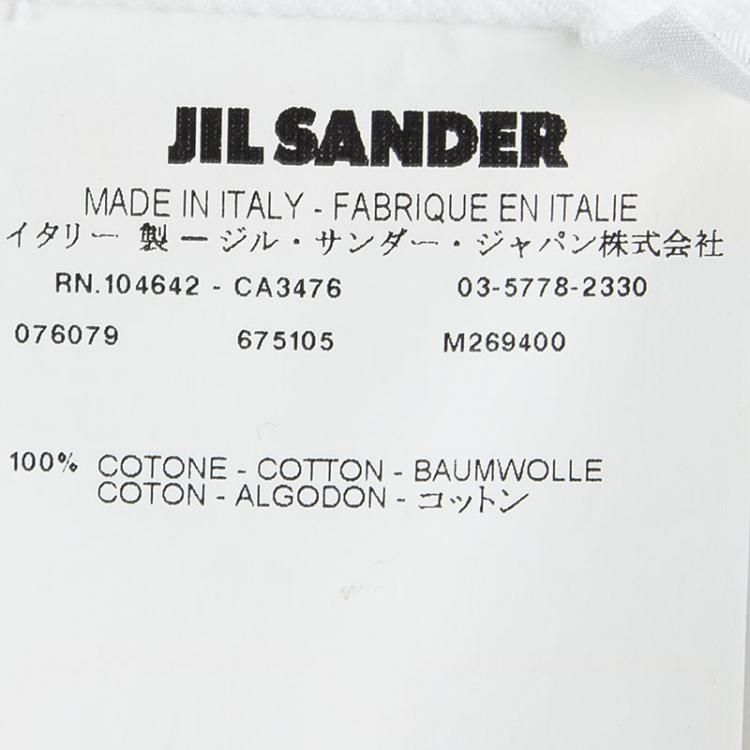 Pre Owned Jil Sander White Denim Boot Cut Jeans M