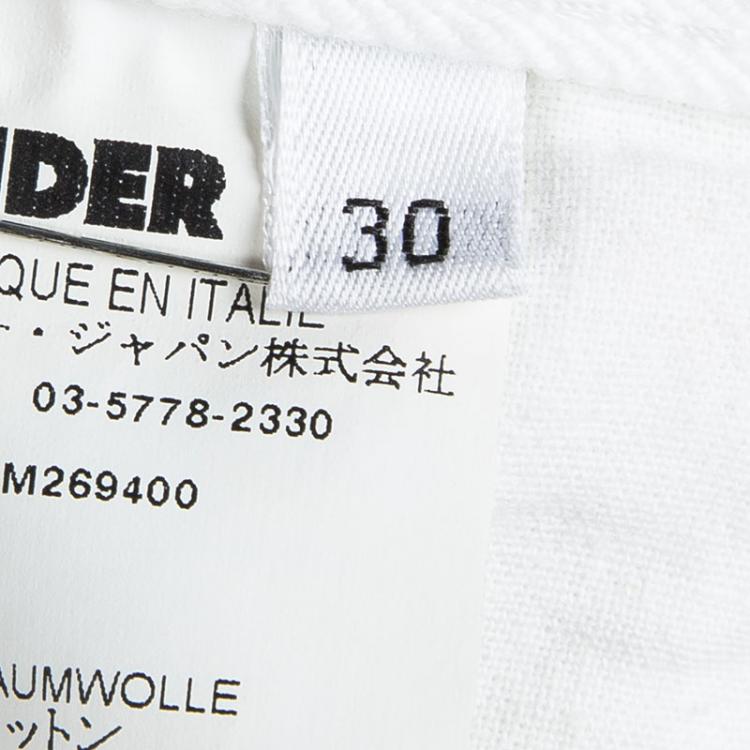 Pre Owned Jil Sander White Denim Boot Cut Jeans M