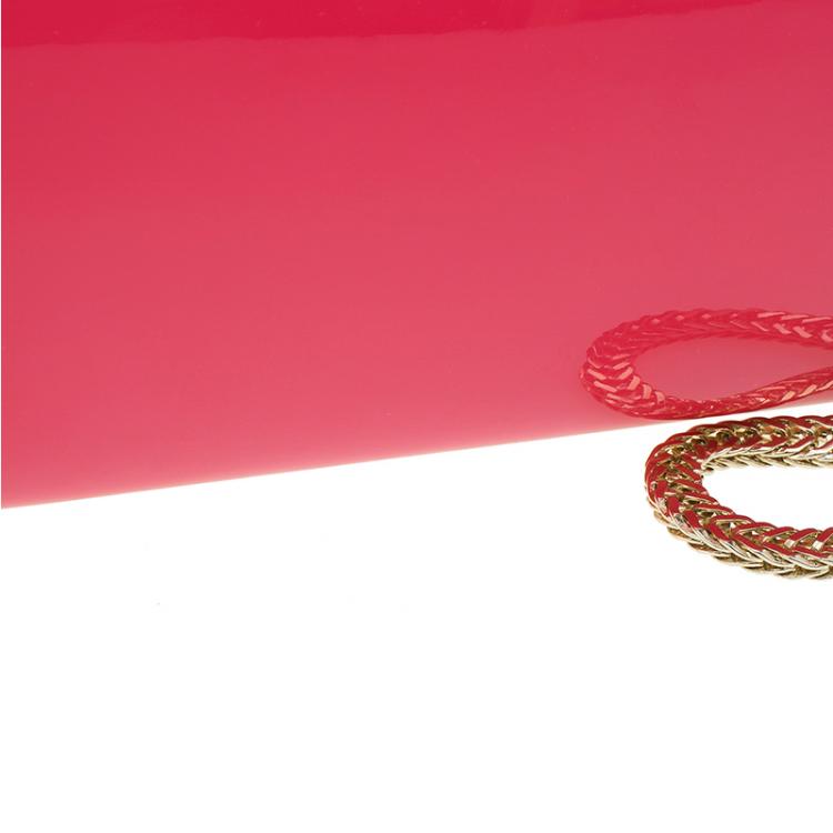 Pre Owned Jimmy Choo Pink Patent Leather Carmen Clutch