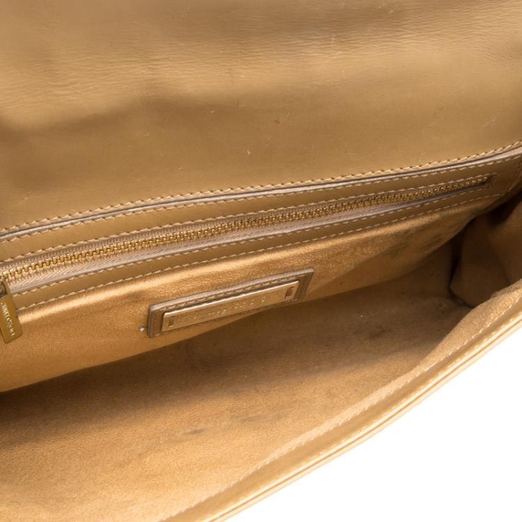 Pre Owned Jimmy Choo Beige Leather and Python Bar Flap Bag