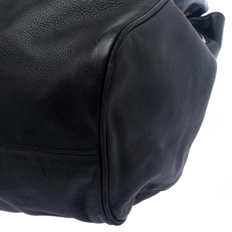 Pre Owned Jimmy Choo Black Leather Riki Tote