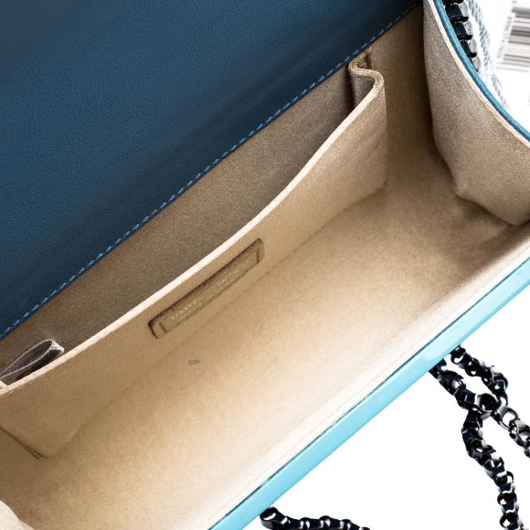 Pre Owned Jimmy Choo Blue Acrylic Candy Clutch Bag