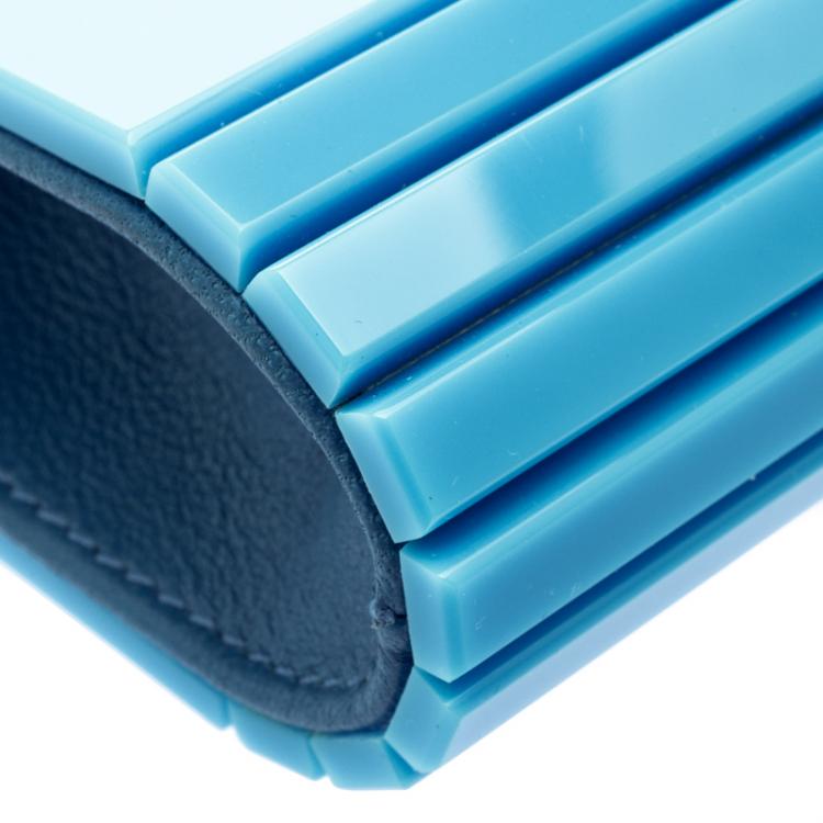 Pre Owned Jimmy Choo Blue Acrylic Candy Clutch Bag