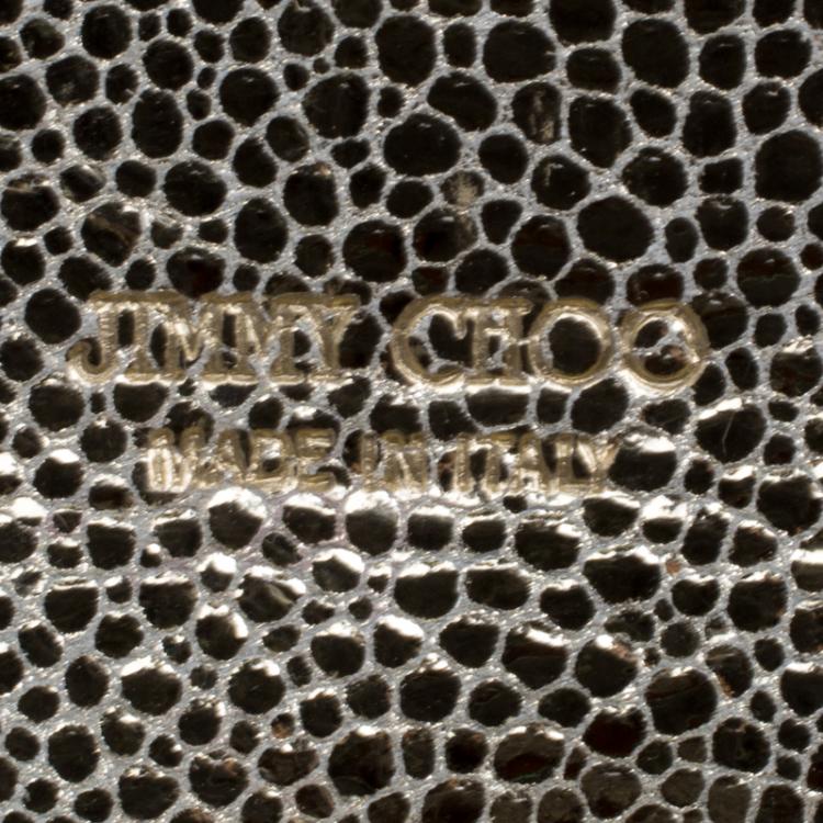 Pre Owned Jimmy Choo Metallic Gold Glitter Mini Crossbody Bag