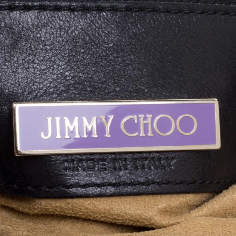 Pre Owned Jimmy Choo Black Leather Tulita Bag