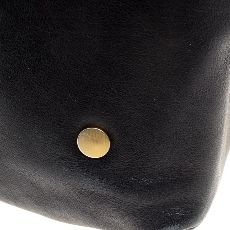 Pre Owned Jimmy Choo Black Leather Tulita Bag