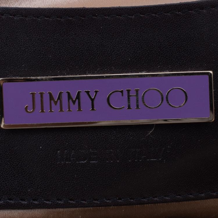 مملوكة مسبقًا Jimmy Choo Brown and White Pony Hair Clutch