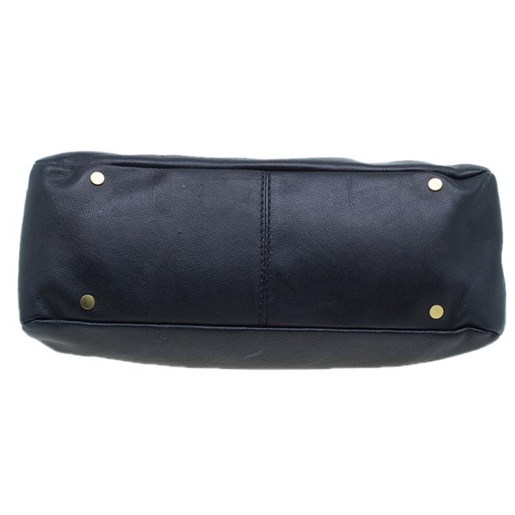 Pre Owned Jimmy Choo Black Leather Tulita Shoulder Bag