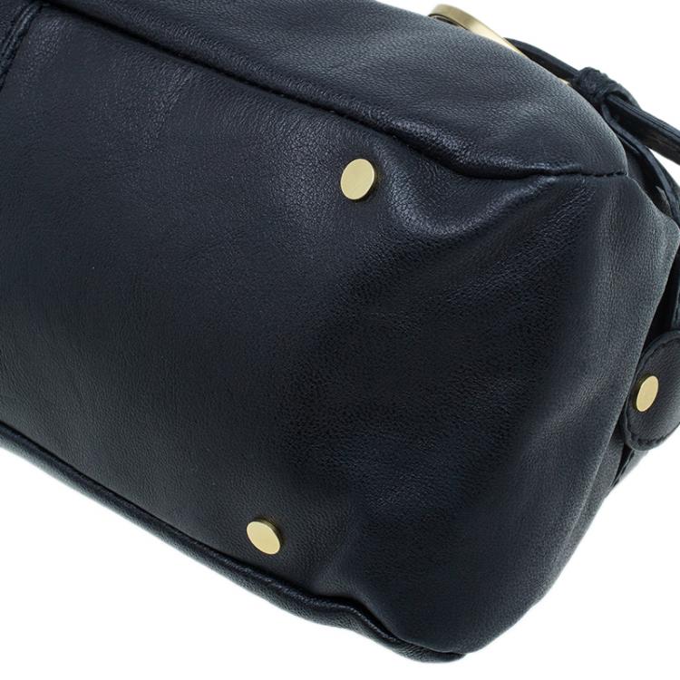 Pre Owned Jimmy Choo Black Leather Tulita Shoulder Bag