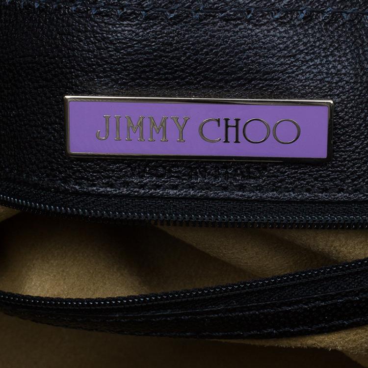Pre Owned Jimmy Choo Black Leather Tulita Shoulder Bag