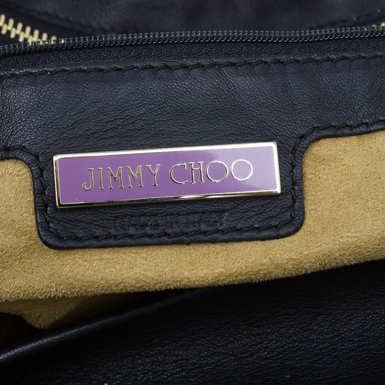 Pre Owned Jimmy Choo Black Leather XL Saba Hobo