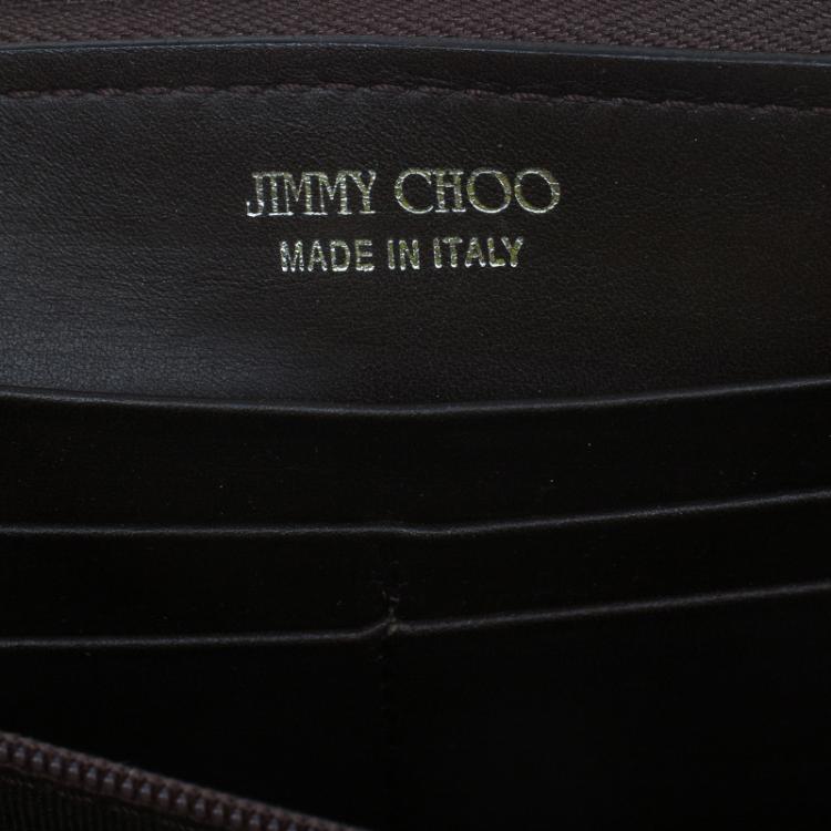 Pre Owned Jimmy Choo Beige Python Wallet