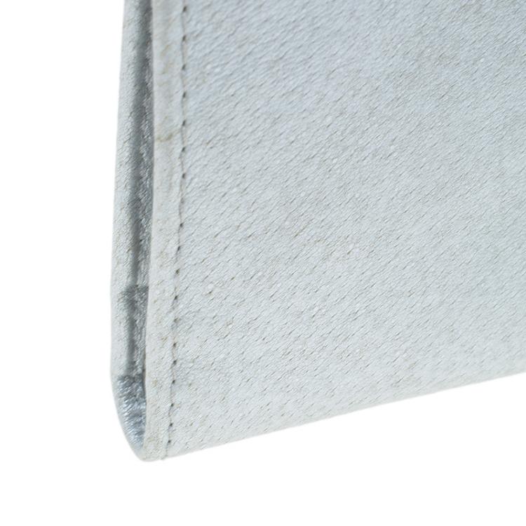 Pre Owned Jimmy Choo Silver Metallic and Pony Hair Trim Wallet