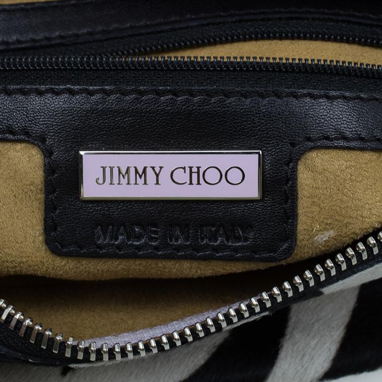 Pre Owned Jimmy Choo Animal Print Pony Hair Shoulder Bag
