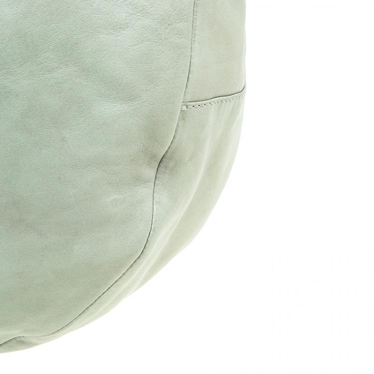 Pre Owned Jimmy Choo Light Grey Leather Small Solar Hobo Bag