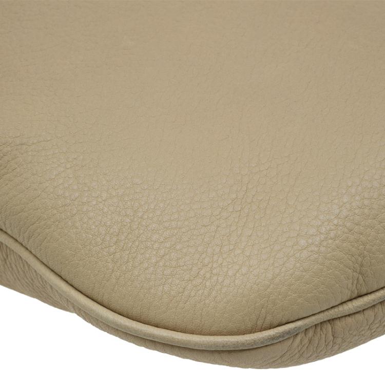 Pre Owned Jimmy Choo Beige Leather Ringo Drawstring Hobo