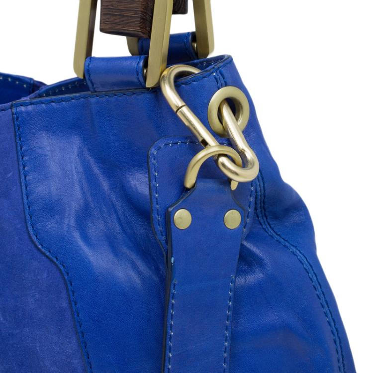 مملوكة مسبقًا Jimmy Choo Purple Leather and Suede Maia Hobo