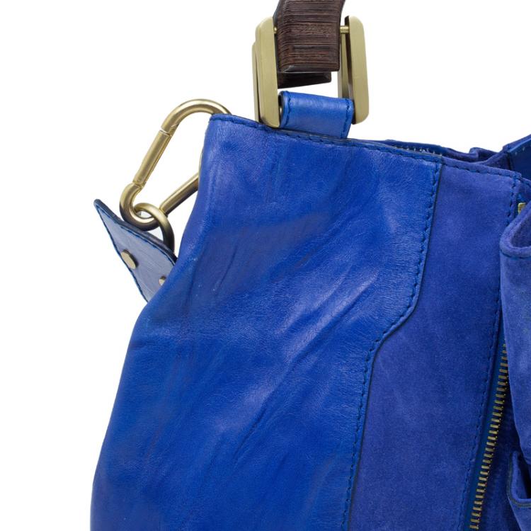 مملوكة مسبقًا Jimmy Choo Purple Leather and Suede Maia Hobo