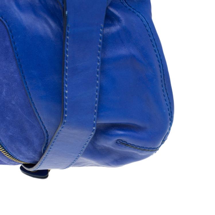 مملوكة مسبقًا Jimmy Choo Purple Leather and Suede Maia Hobo