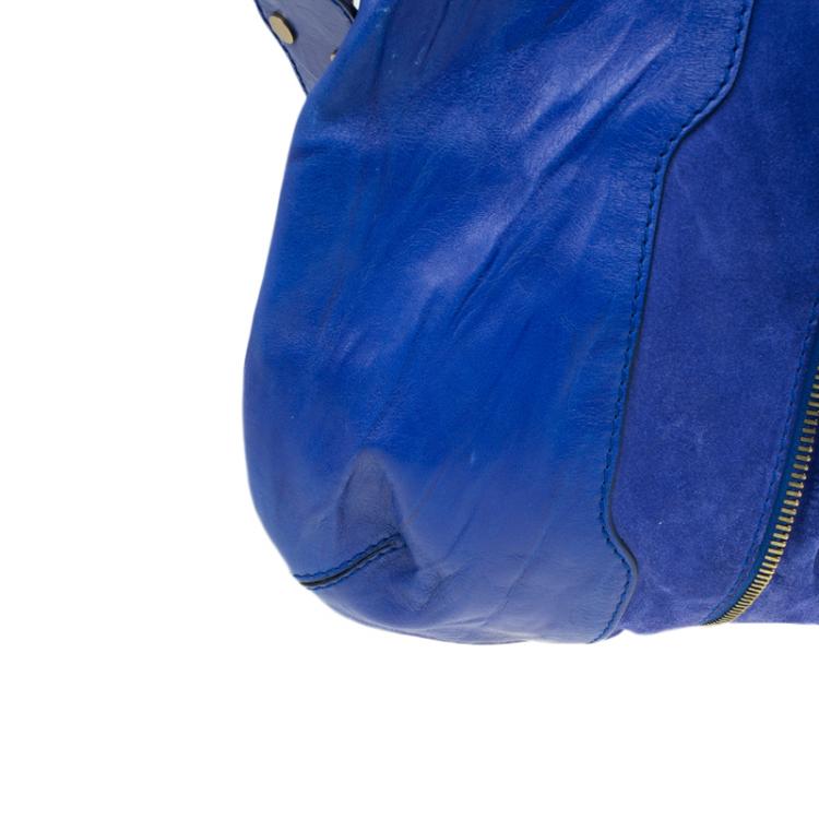 مملوكة مسبقًا Jimmy Choo Purple Leather and Suede Maia Hobo