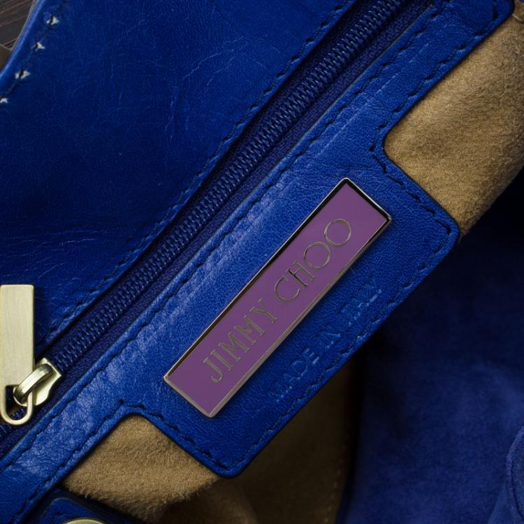 مملوكة مسبقًا Jimmy Choo Purple Leather and Suede Maia Hobo