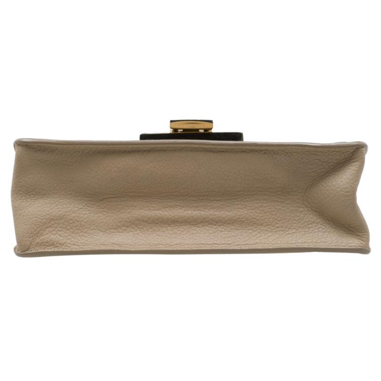 Pre Owned Jimmy Choo Beige Leather Rebel Crossbody Bag