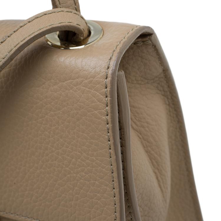 Pre Owned Jimmy Choo Beige Leather Rebel Crossbody Bag